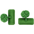 Custom Elastic Cylinder Silk Knot Cufflinks